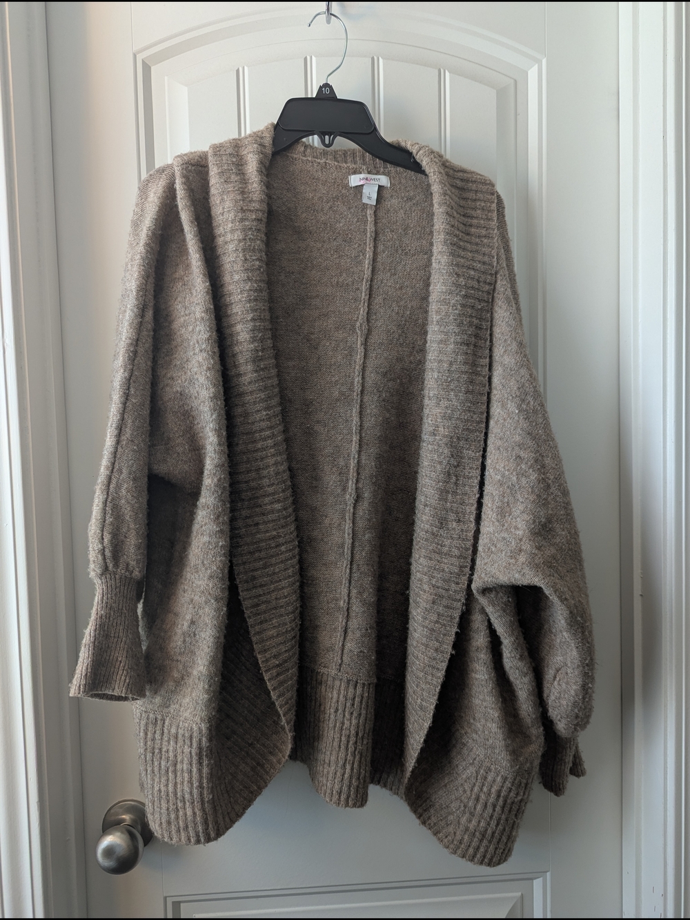 Nine West Open-Front Ribbed Cardigan